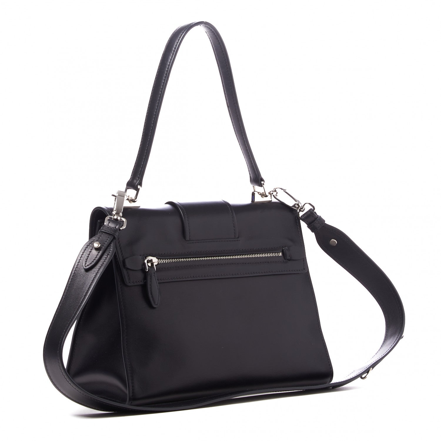Prada City Calf Ribbon Shoulder Bag Black 2 of 8