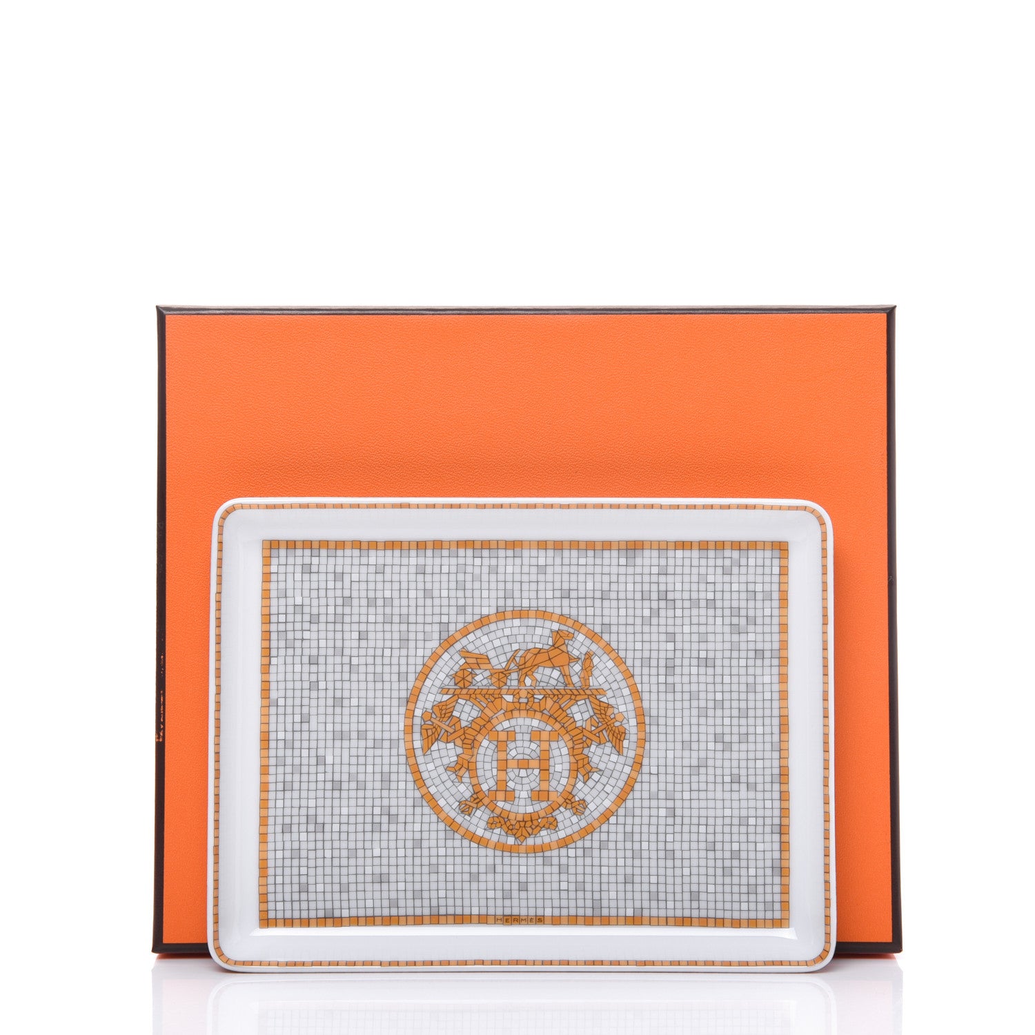 Hermes Porcelain Mosaique au 24 Sushi Plate 6 of 6