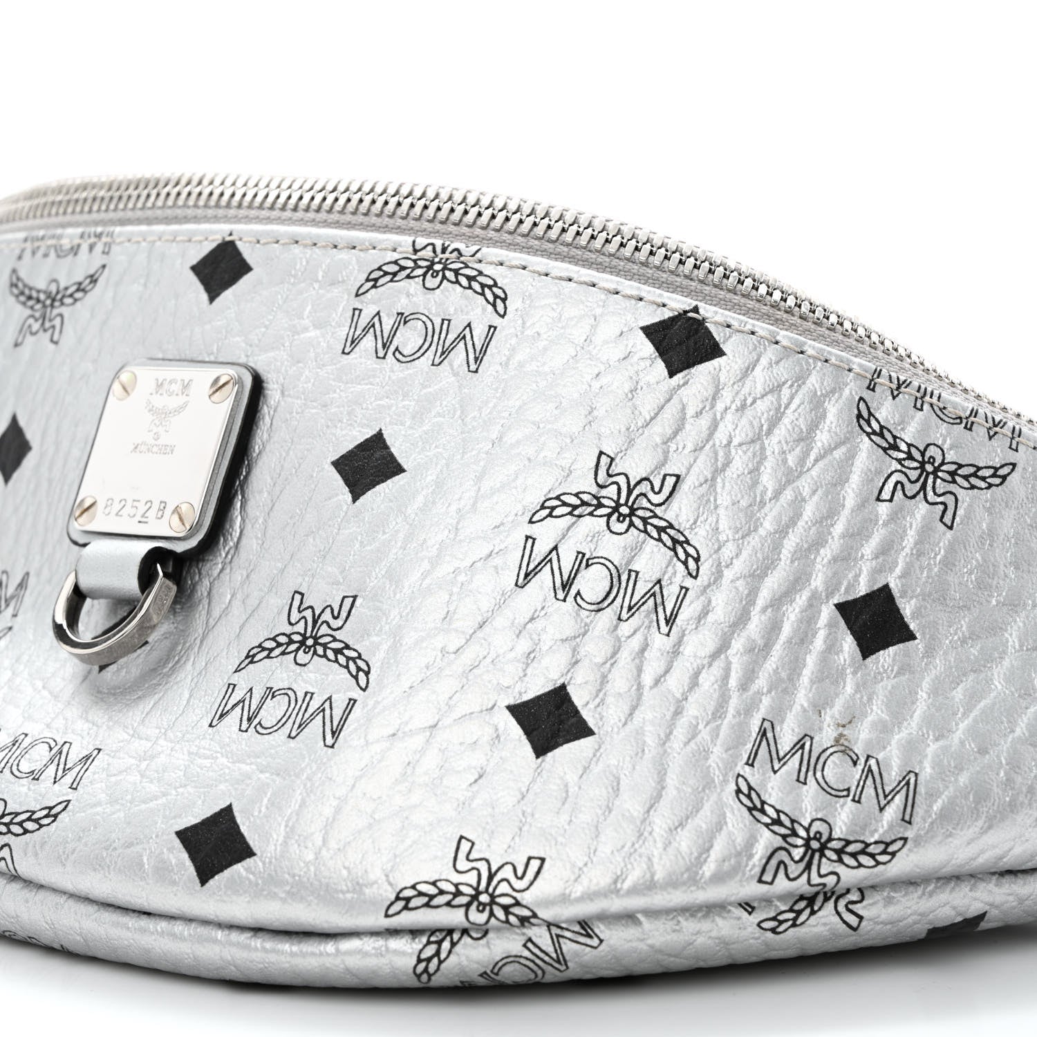 MCM Metallic Visetos Stark Belt Bag Silver 1300666 – FASHIONPHILE