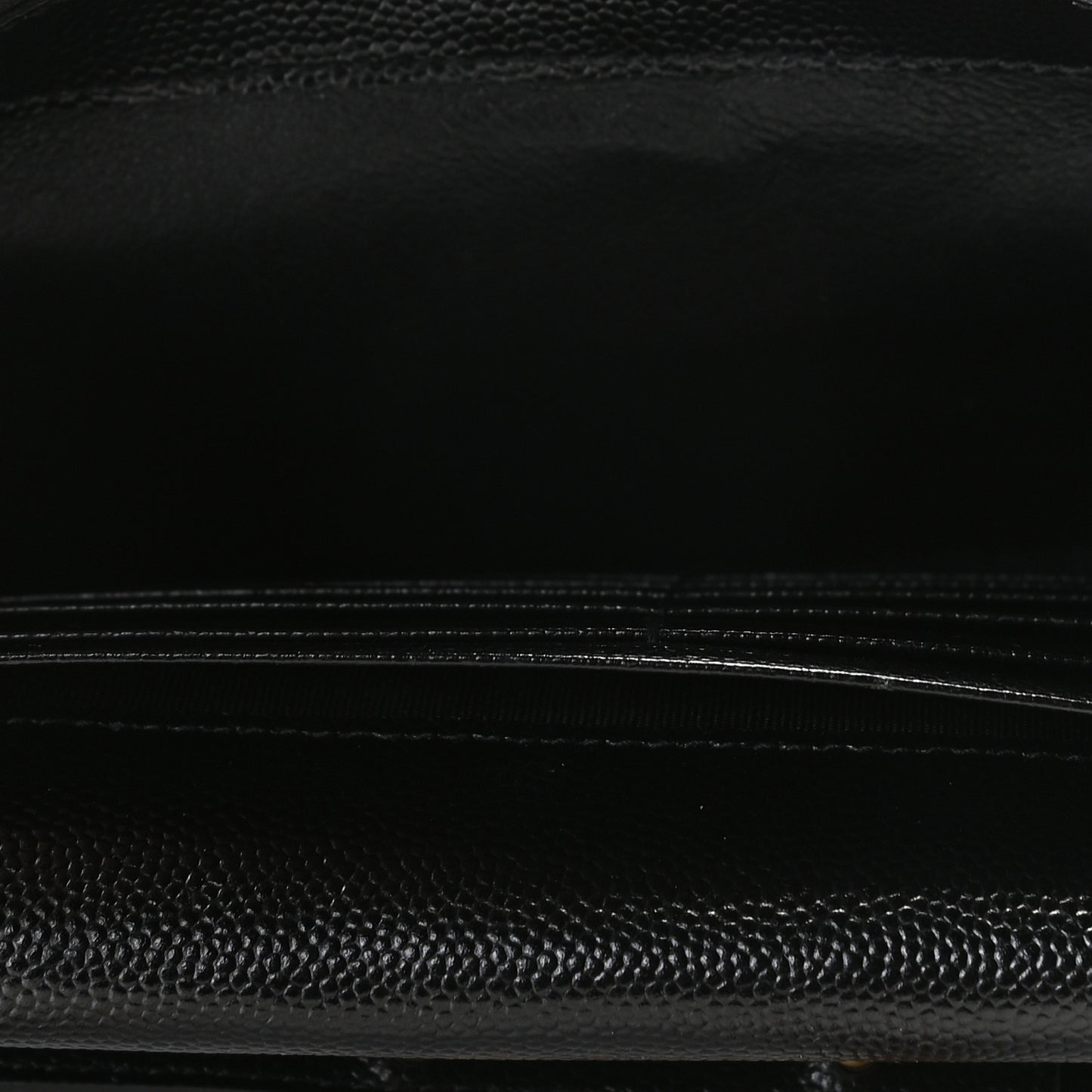 Grain De Poudre Matelasse Chevron Monogram Chain Wallet Black