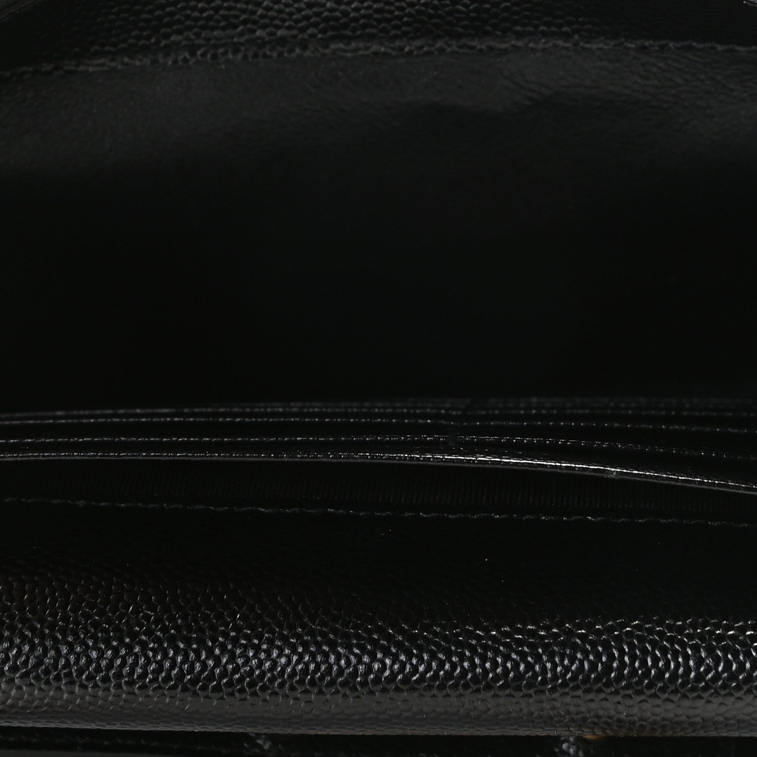 Saint Laurent Grain De Poudre Matelasse Chevron Monogram Chain Wallet Black 8 of 11