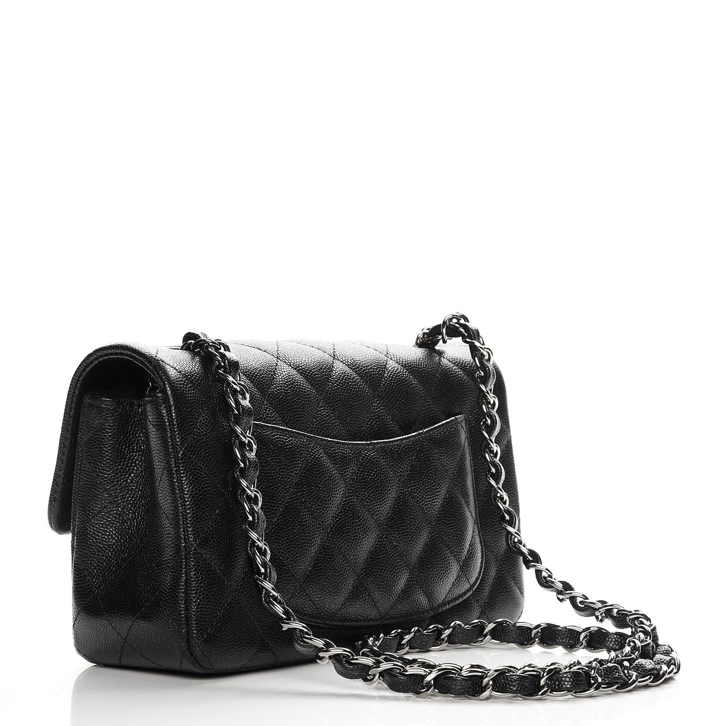 Caviar Quilted Mini Rectangular Flap Black