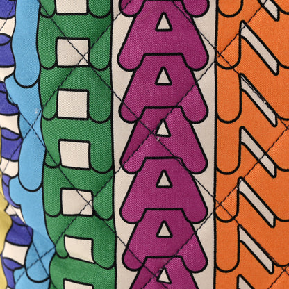 Chanel Printed Fabric Quilted Logo Large Shopping Tote Multicolor 12 of 12