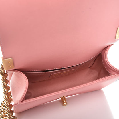 Chanel Fabric Chevron Braided Small Boy Flap Pink Ivory 5 of 9