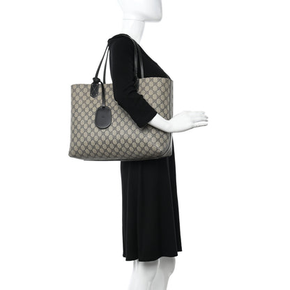 Gucci Calfskin GG Supreme Monogram Medium Reversible Tote Black 2 of 20