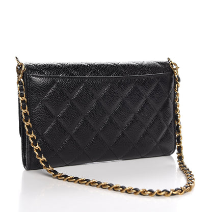 Chanel Caviar Quilted Wallet on Removable Chain Black 6 of 11