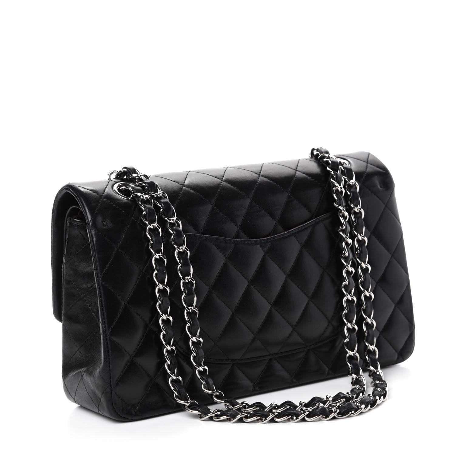 Chanel Lambskin Quilted Medium Double Flap Black 3 of 13