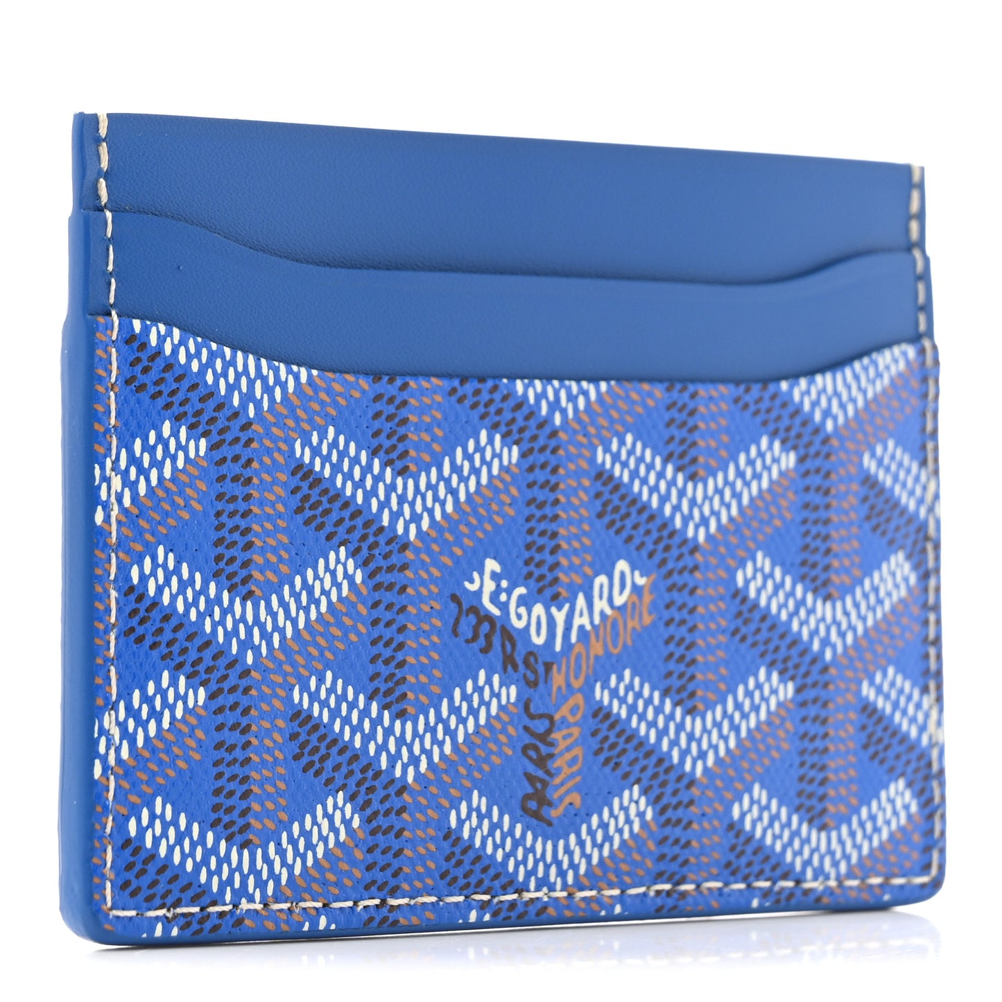 Goyardine Saint Sulpice Card Holder Sky Blue