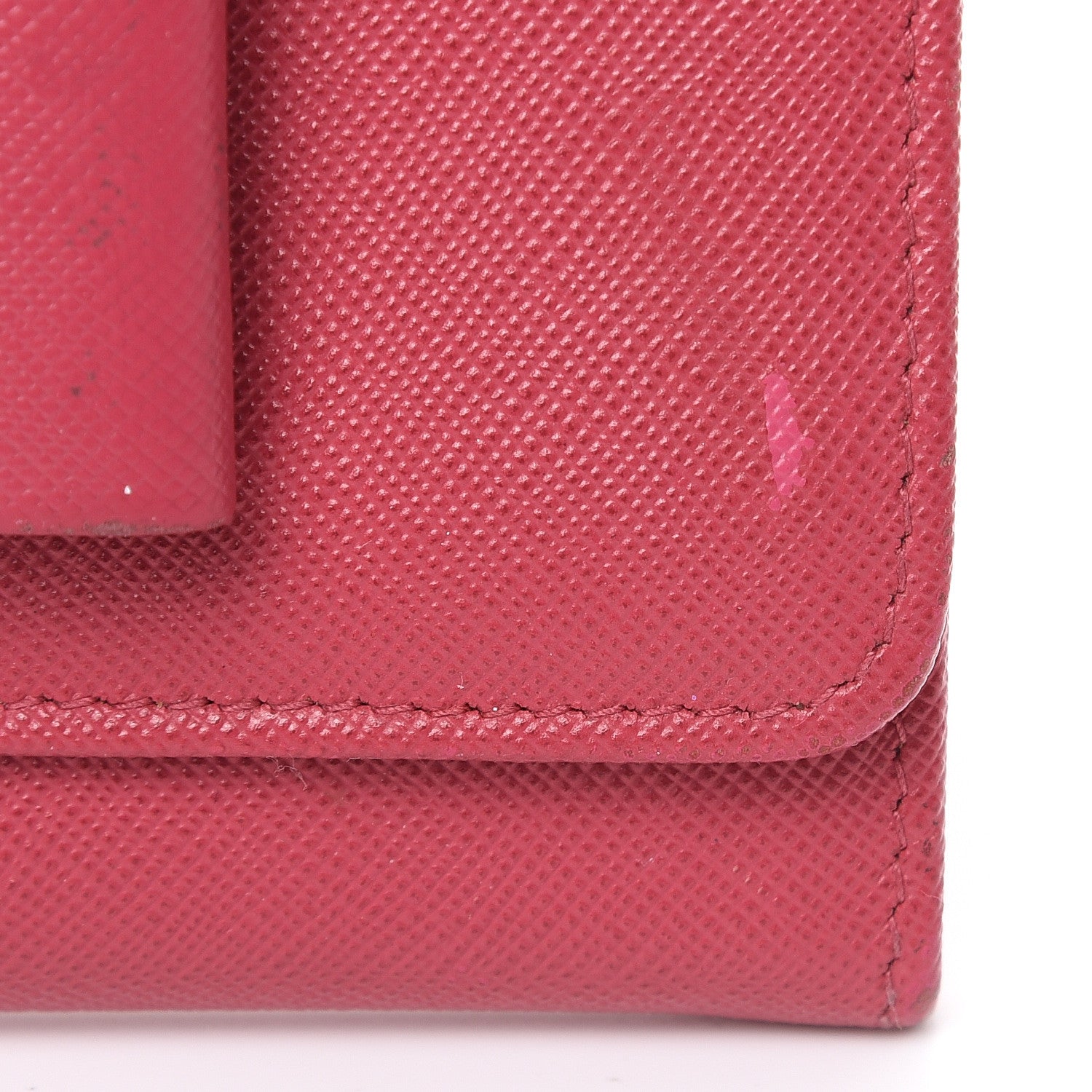 Prada Saffiano Fiocco Bow Continental Wallet Peonia 9 of 15