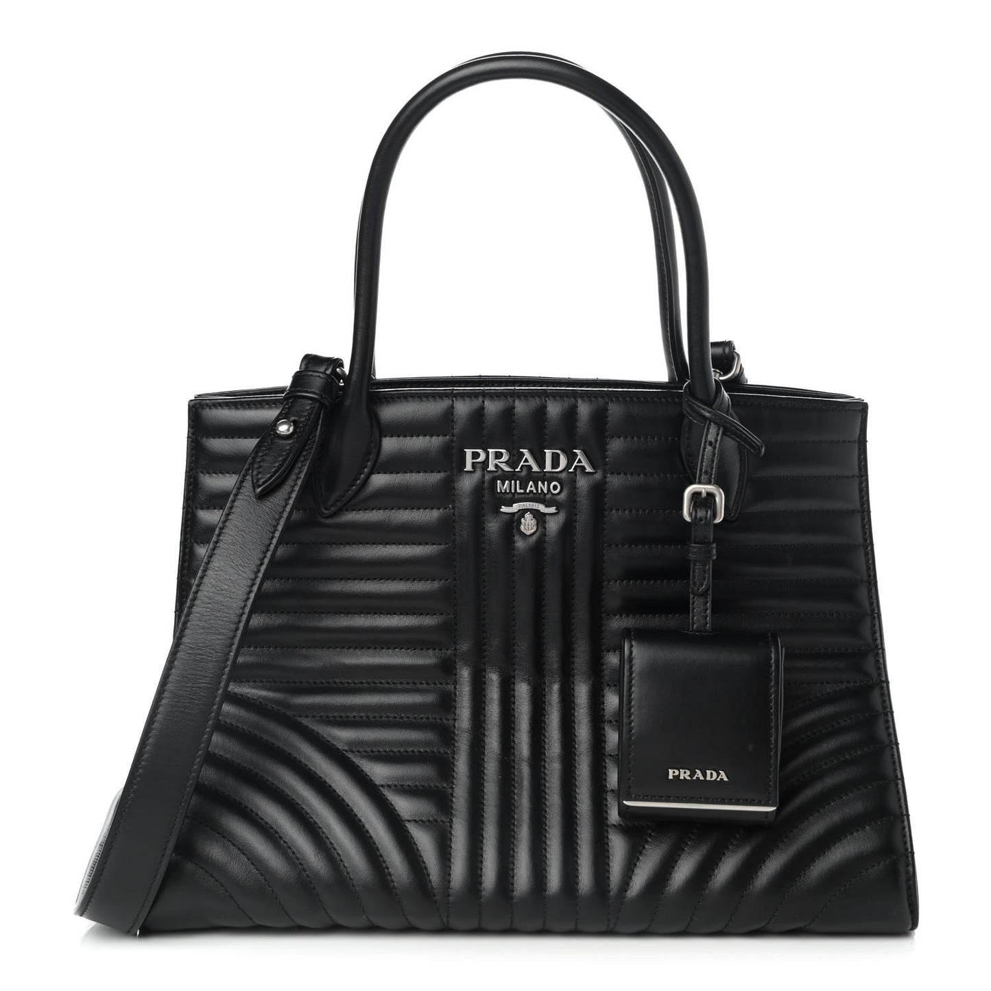 Soft Calfskin Impunture Diagramme Tote Black