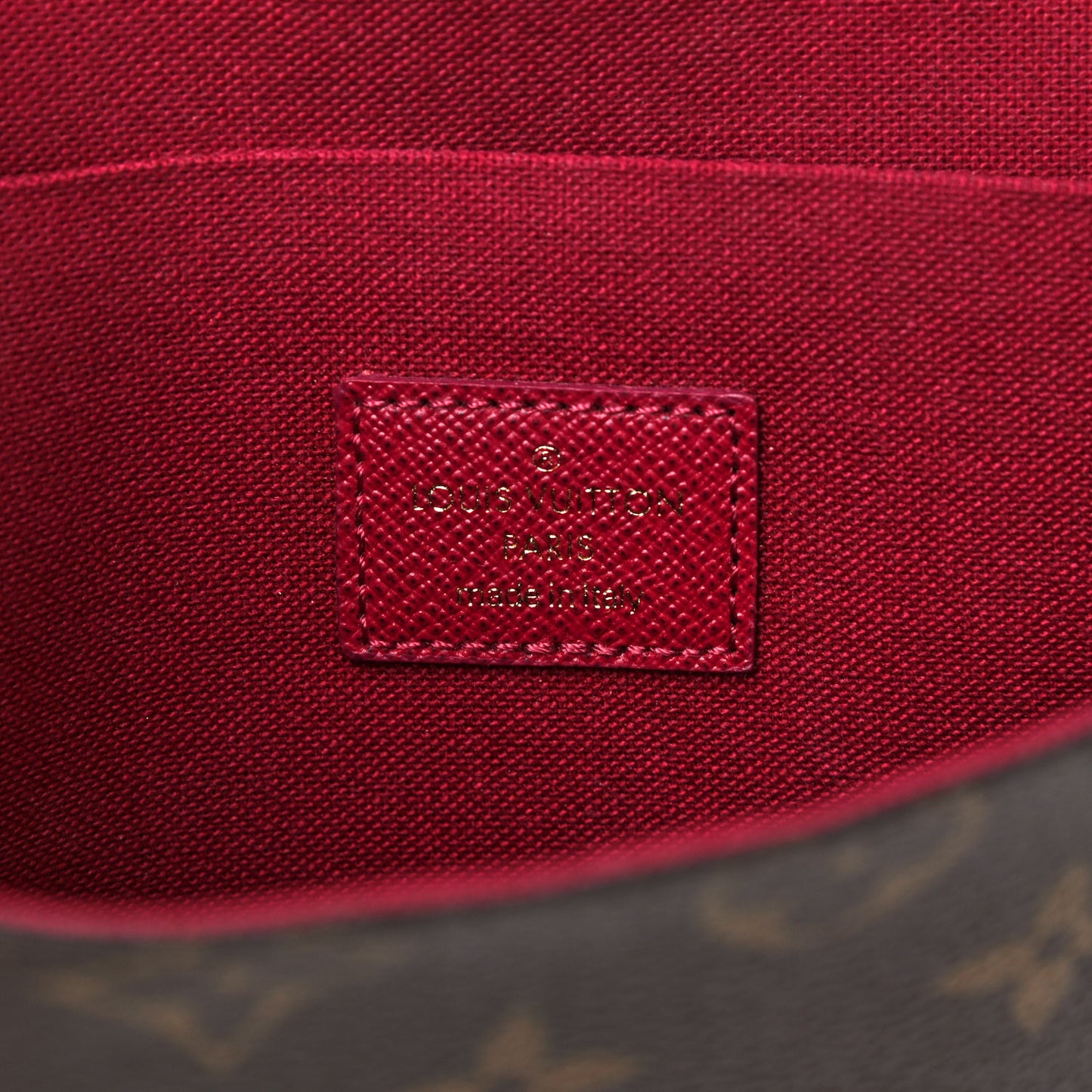Monogram Pochette Felicie Chain Wallet Fuchsia