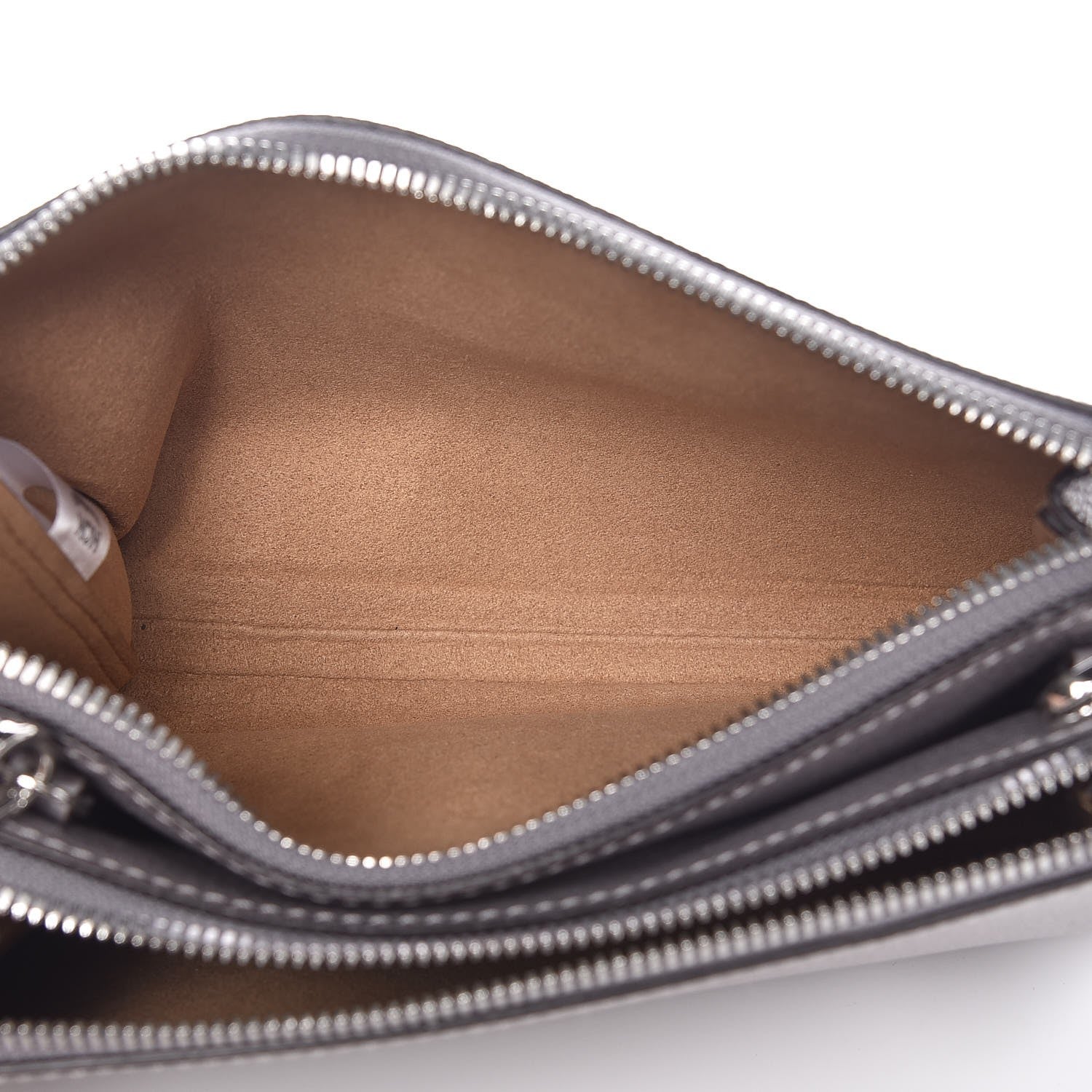MCM Grained Calfskin Milla Double Crossbody Bag Spike Silver 6 of 15