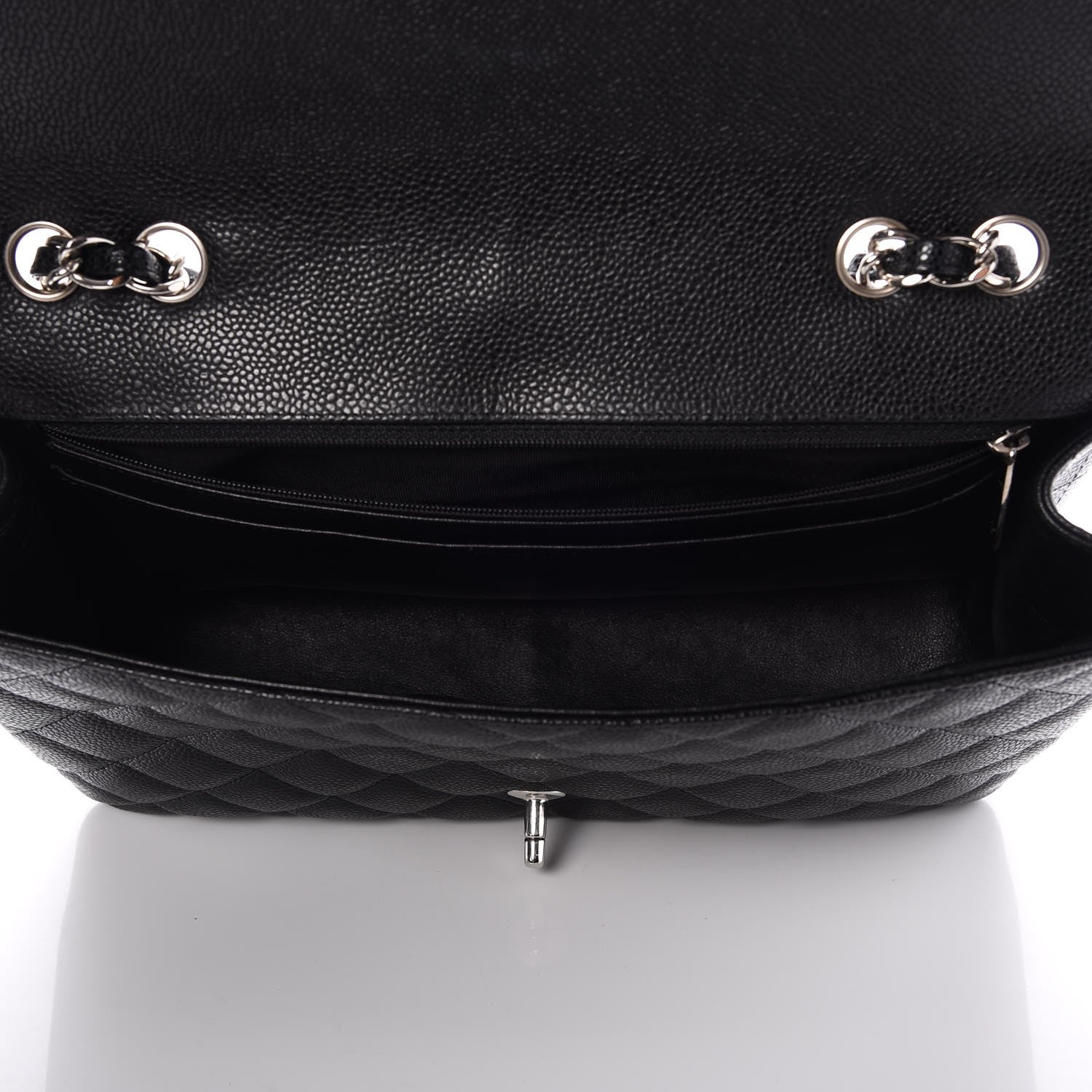 Chanel Caviar Quilted Jumbo Single Flap Black 5 of 8