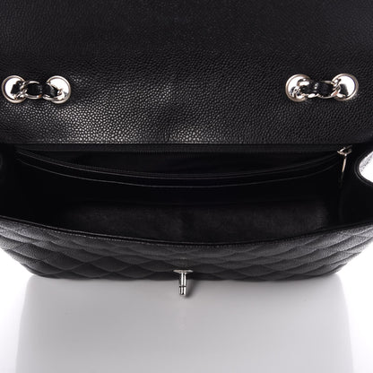 Chanel Caviar Quilted Jumbo Single Flap Black 5 of 8