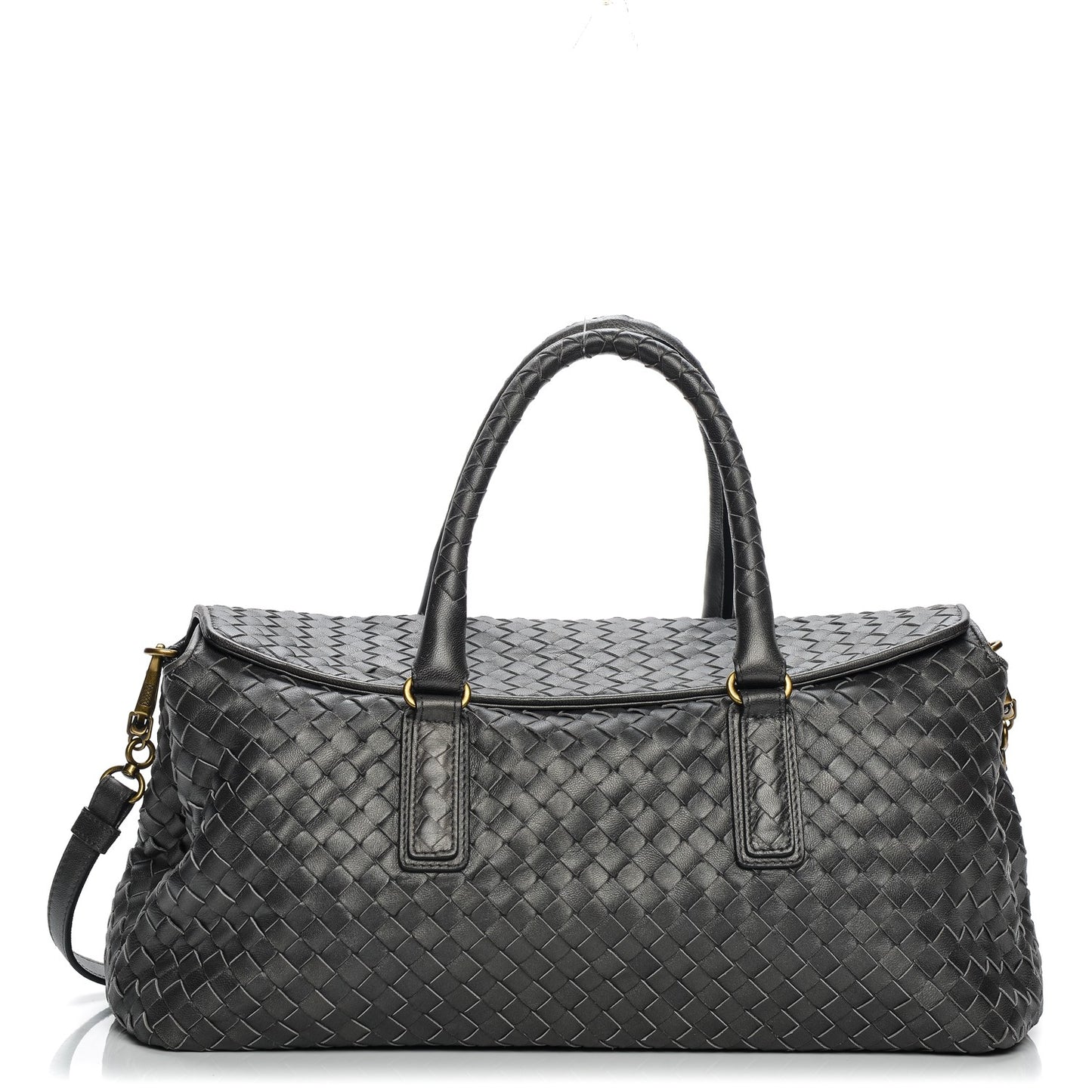 Nappa Intrecciato Convertible Duffel Ferro