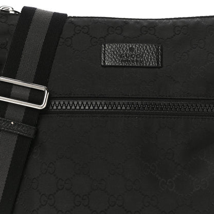 Gucci Nylon Monogram Small Flat Messenger Bag Black 8 of 11