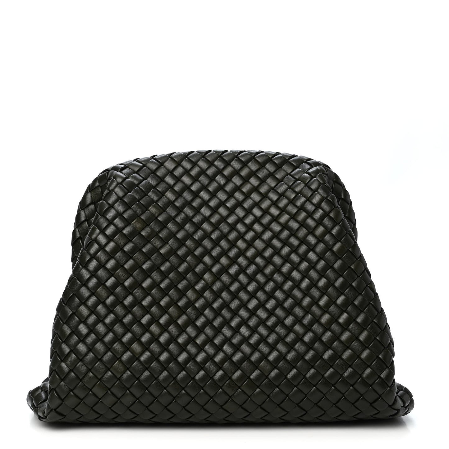 Nappa Intrecciato Padded Clutch Green