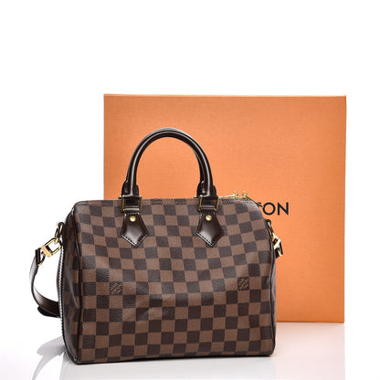 Louis Vuitton Damier Ebene Speedy Bandouliere 25 10 of 10
