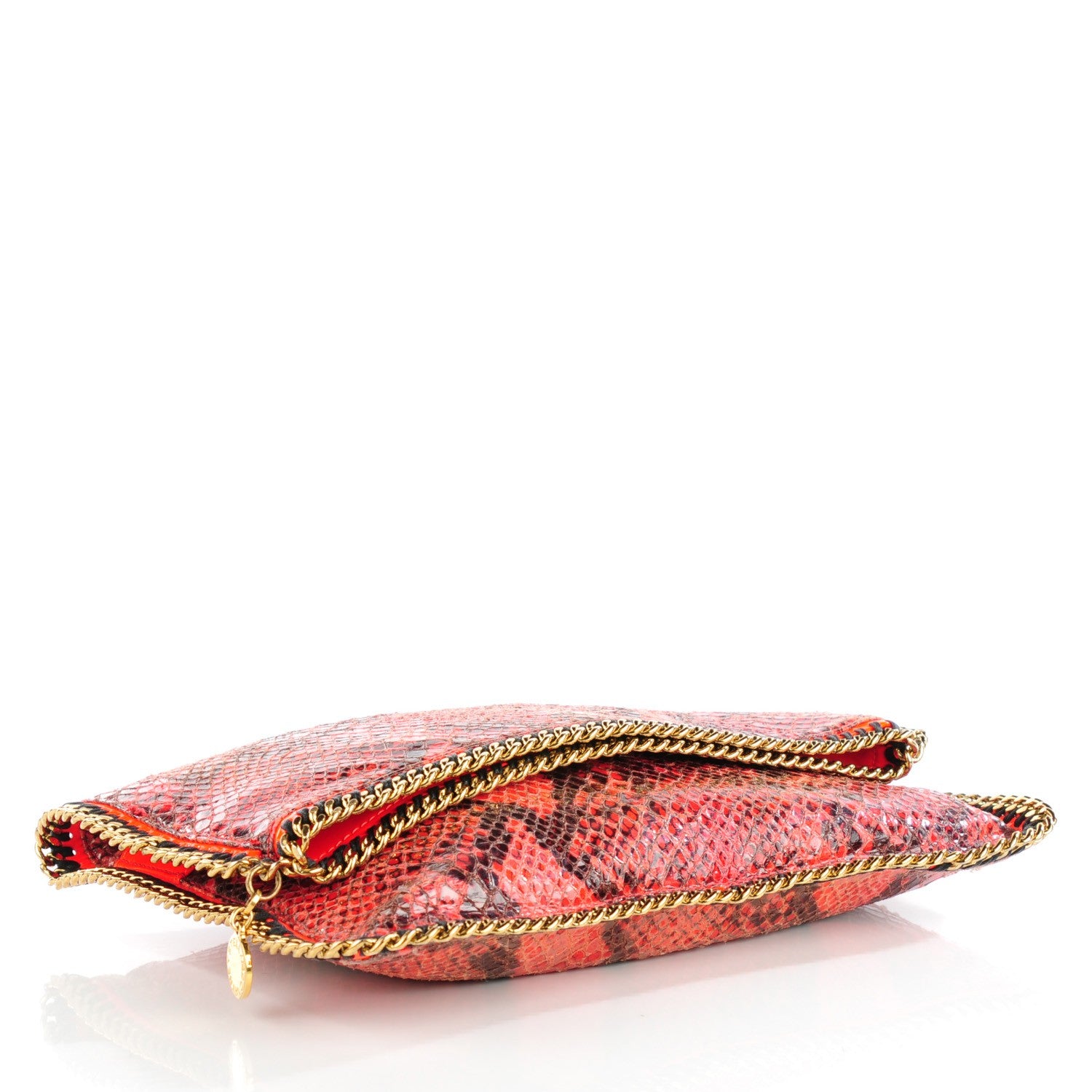 Stella McCartney Python Embossed Falabella Fold Over Clutch 4 of 6