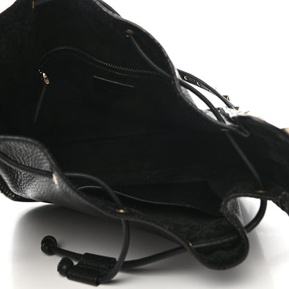 Valentino Garavani Grained Calfskin Rockstud Bucket Bag Black 5 of 10