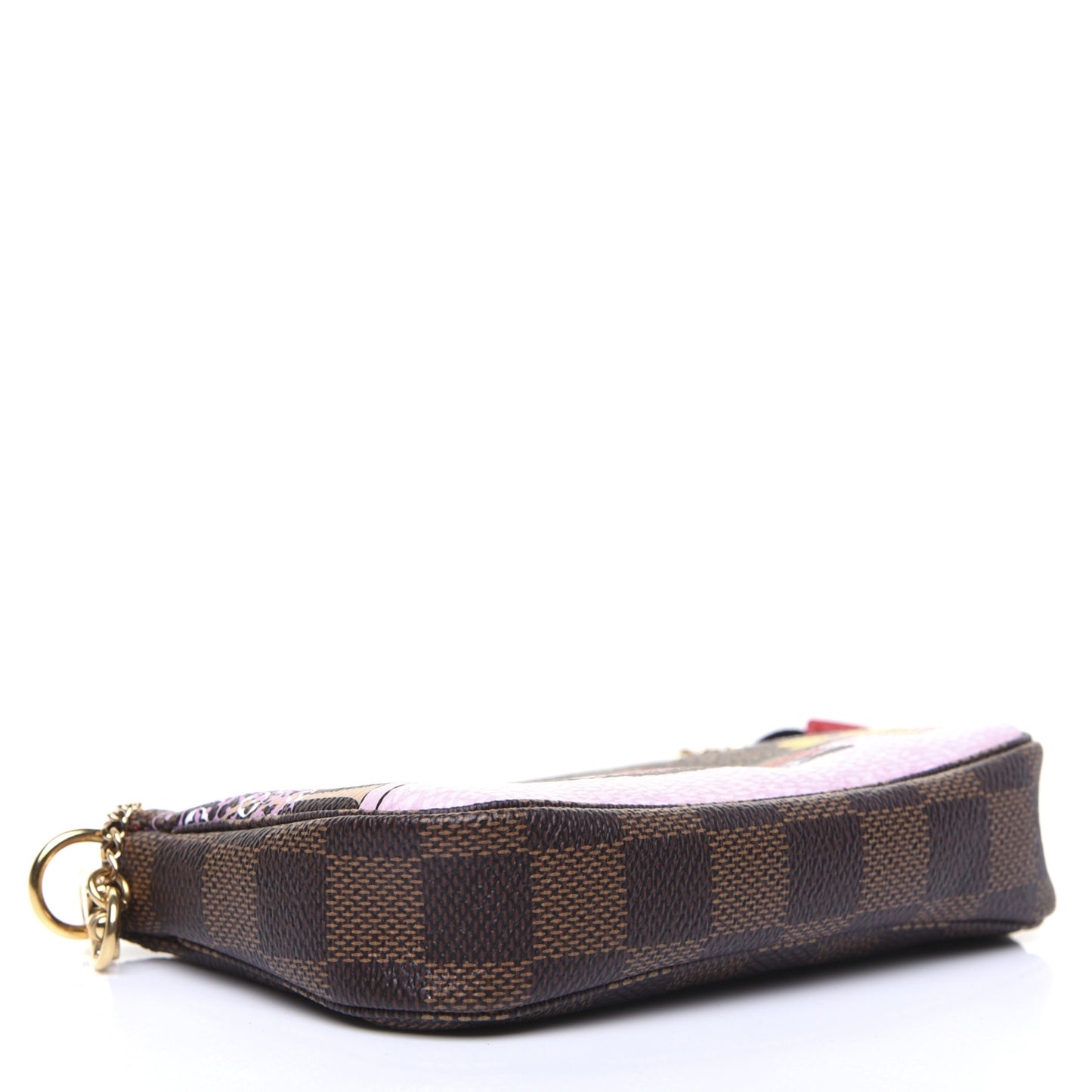 Damier Ebene 2019 Christmas Animation Mini Pochette Accessories Red