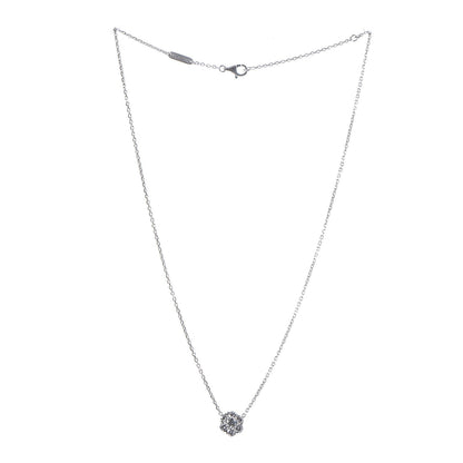 Van Cleef & Arpels 18K White Gold Diamond Large Fleurette Pendant Necklace 12 of 18