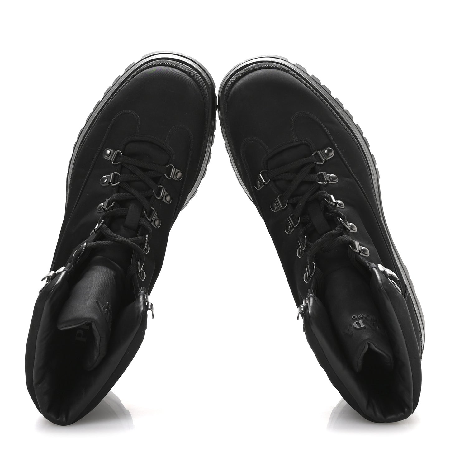 Re-Nylon Gabardine Triangle Logo Brixxen Mens Hiking Boots 9.5 Black