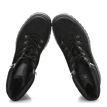 Prada Re-Nylon Gabardine Triangle Logo Brixxen Mens Hiking Boots 9.5 Black 2 of 9