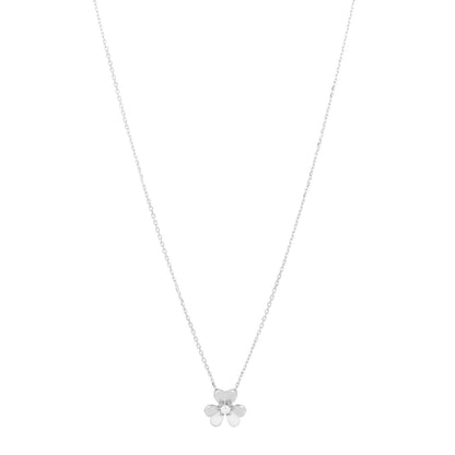 Van Cleef & Arpels 18K White Gold Diamond Mini Frivole Pendant Necklace 1 of 6
