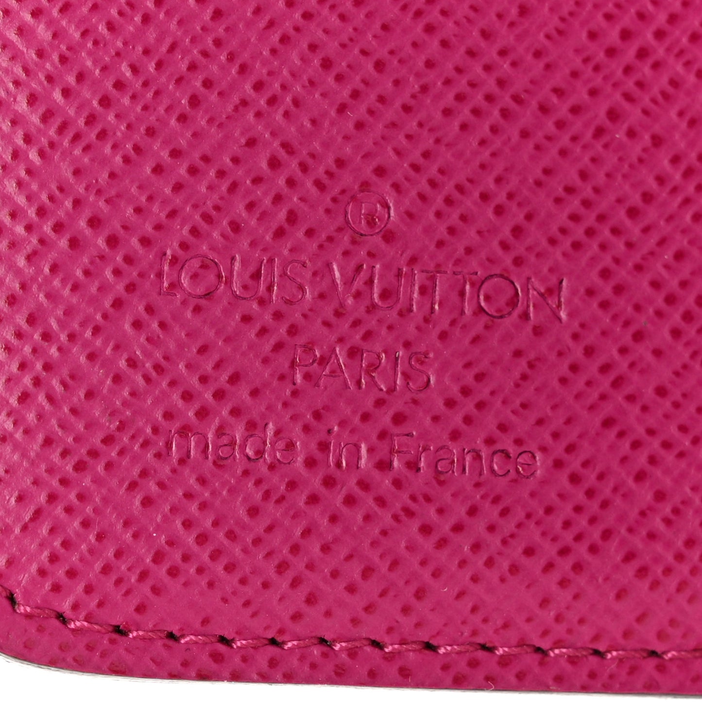 Monogram Perforated Compact Zipped Wallet Fuchsia