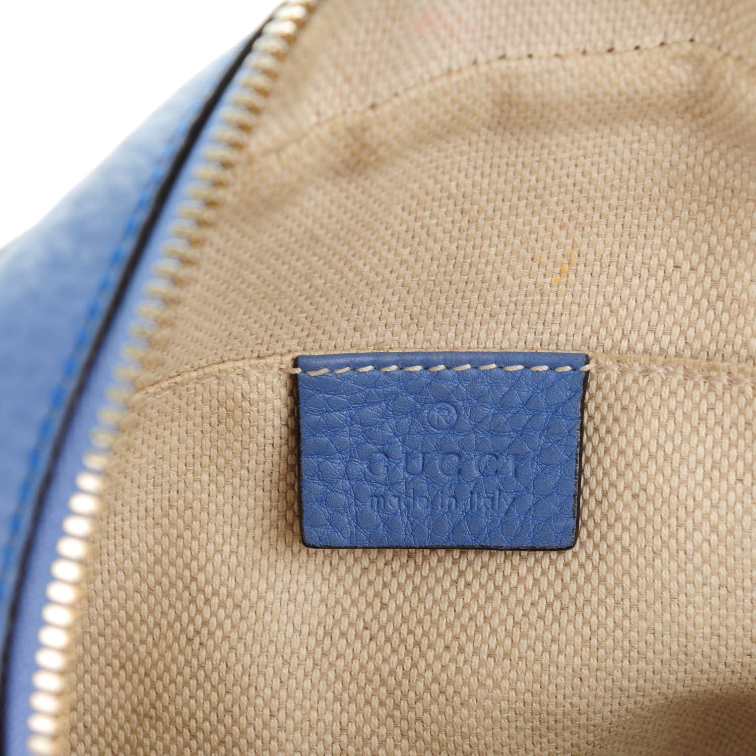 Gucci Pebbled Calfskin Small Soho Disco Bag Periwinkle 7 of 8