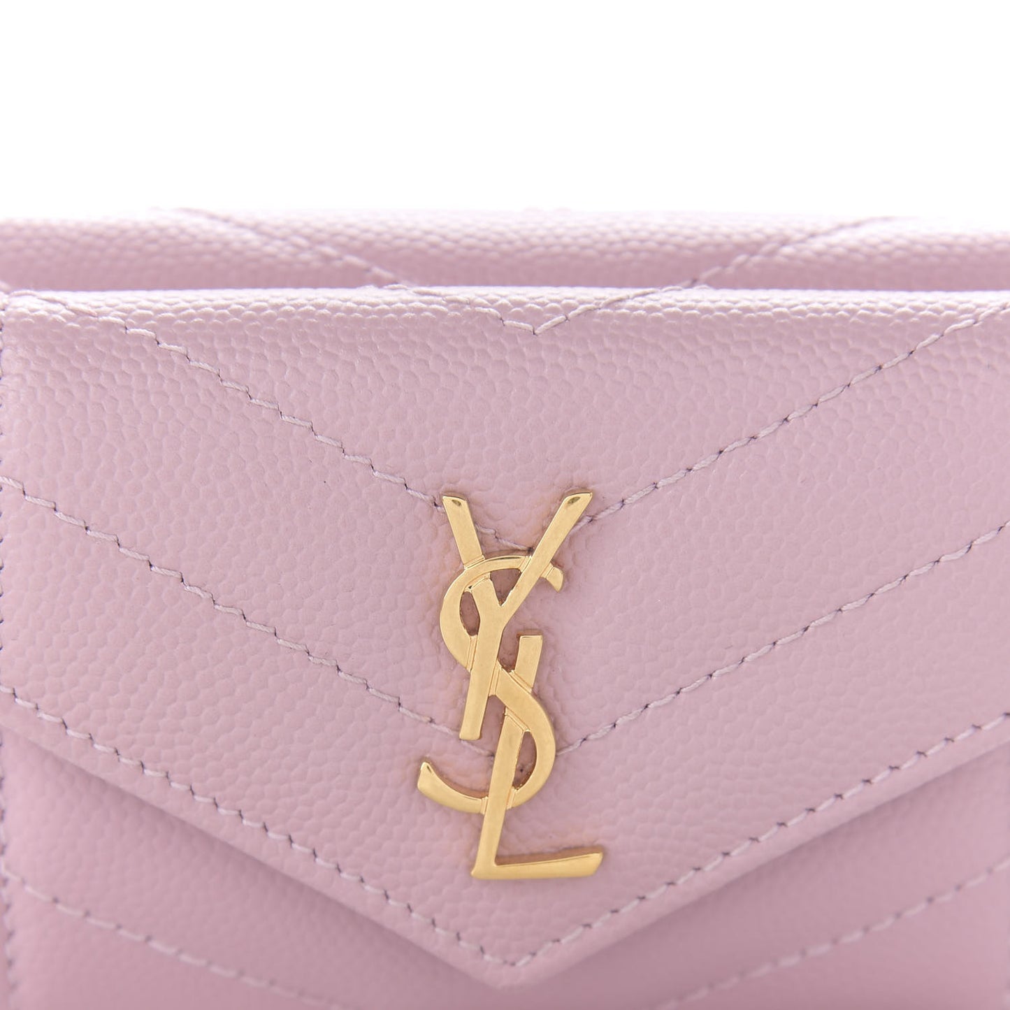 Grain De Poudre Matelasse Chevron Monogram Tiny Wallet Tender Pink