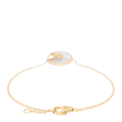 Cartier 18K Yellow Gold Diamond Mother of Pearl Amulette de Cartier Bracelet 2 of 4