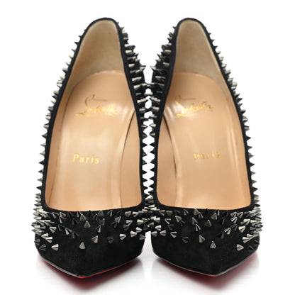 Christian Louboutin Veau Velours Studded Escarpic 100 Pumps 38 Black 2 of 9