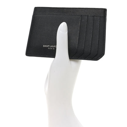 Saint Laurent Grain De Poudre 5 Fragments Credit Card Holder Black 2 of 7