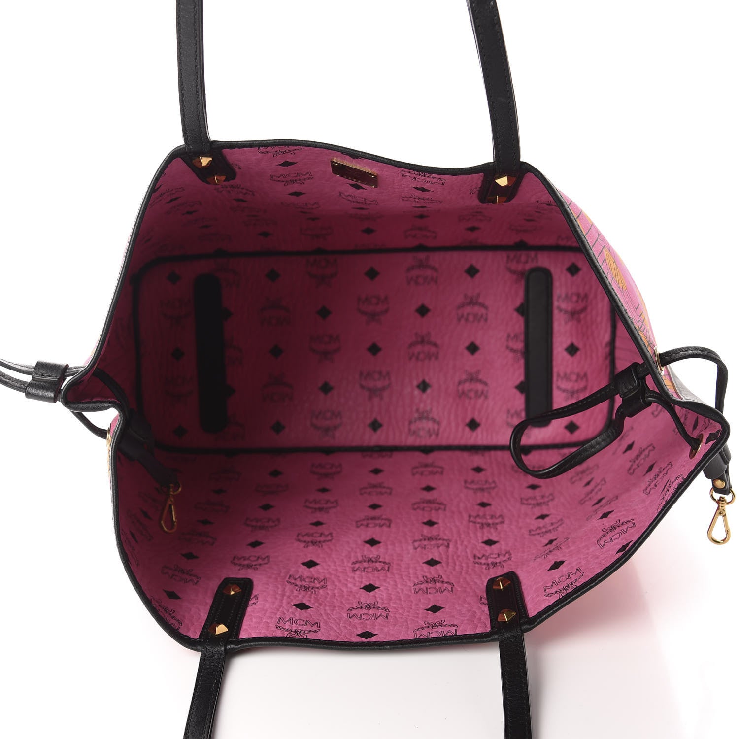 MCM Visetos Medium Liz Reversible Shopper Tote Pink 12 of 15