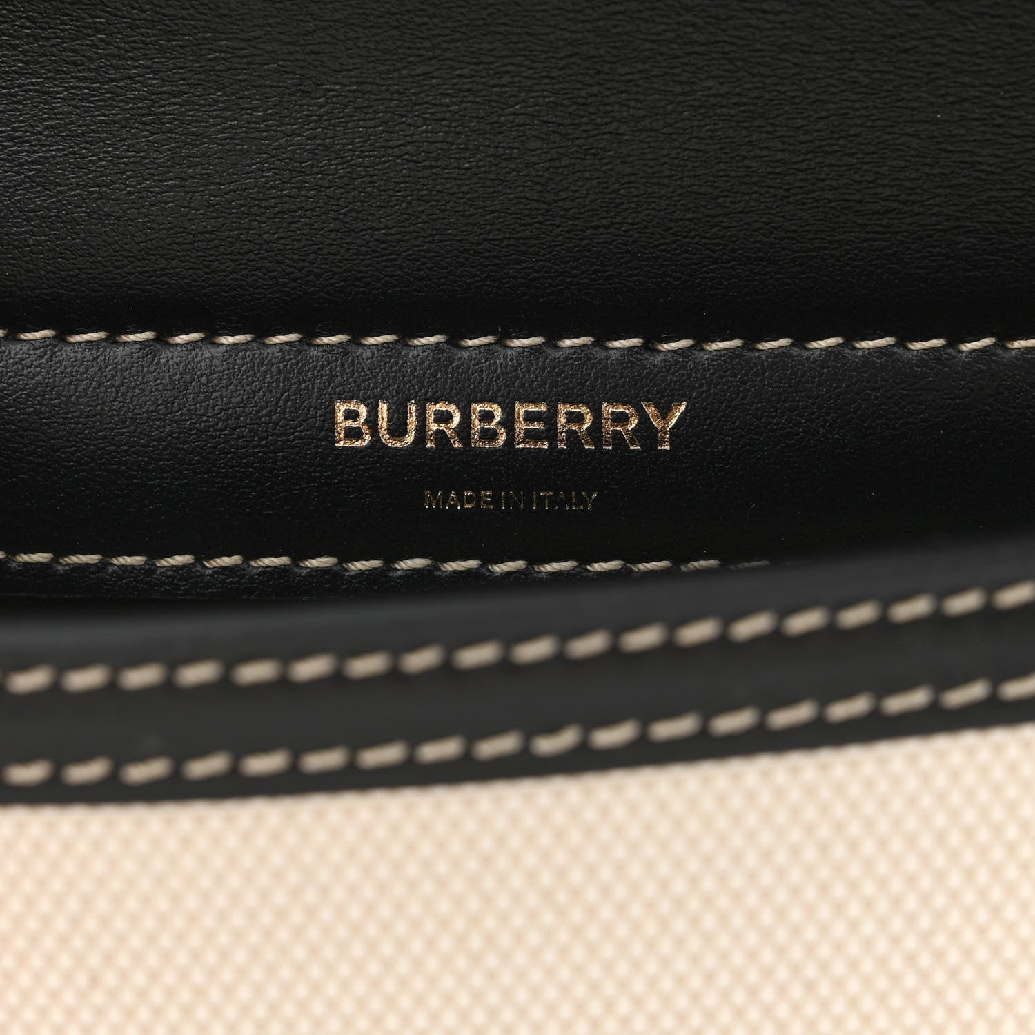 Burberry Smooth Calfskin Canvas Horseferry Print Mini Title Bag with Pocket Black 7 of 8