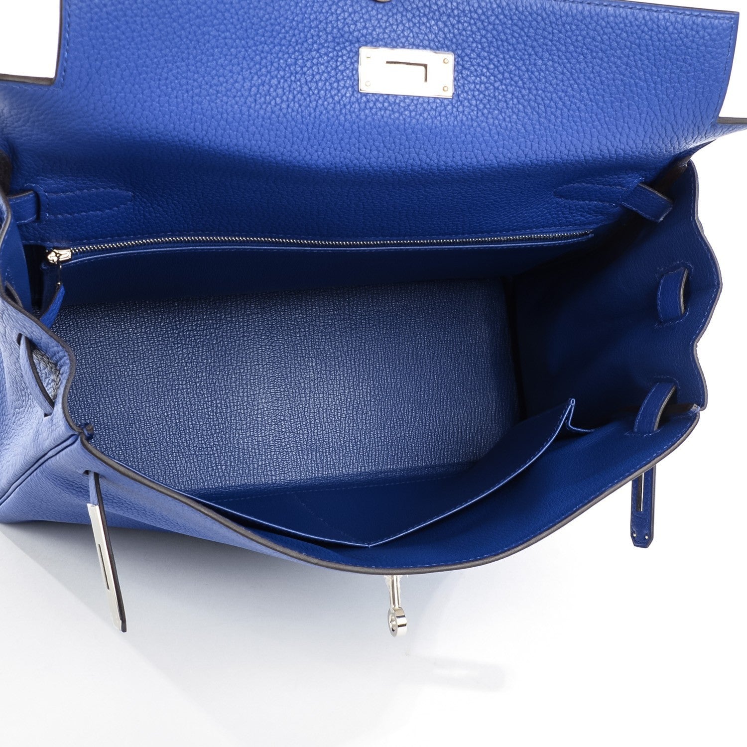 Hermes Taurillon Clemence Kelly Retourne 32 Bleu Electrique 26 of 28