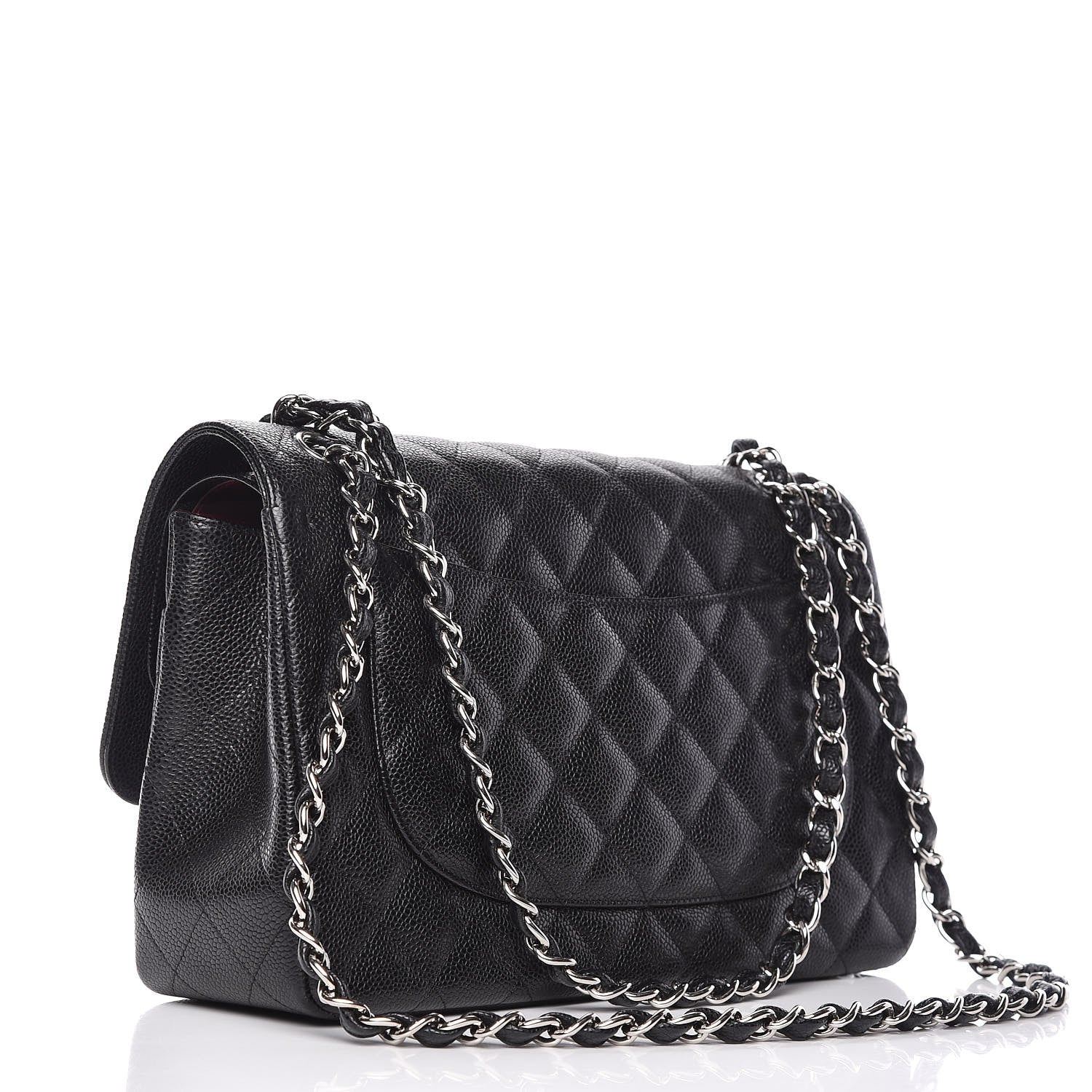 Chanel Caviar Quilted Jumbo Double Flap Black 3 of 9