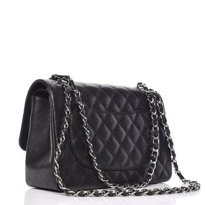 Chanel Caviar Quilted Jumbo Double Flap Black 3 of 9