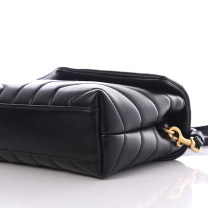 Saint Laurent Calfskin Y Quilted Monogram Toy Loulou Crossbody Bag Black 7 of 9