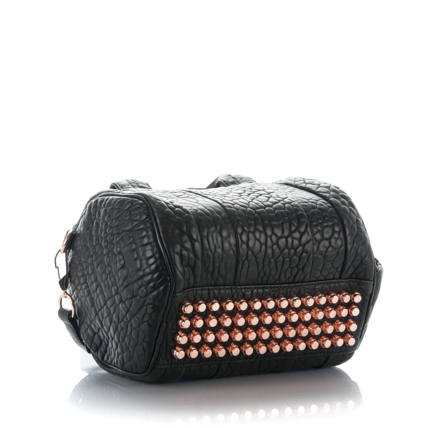 Alexander Wang Pebbled Lambskin Rockie Black Rose Gold Hardware 4 of 7