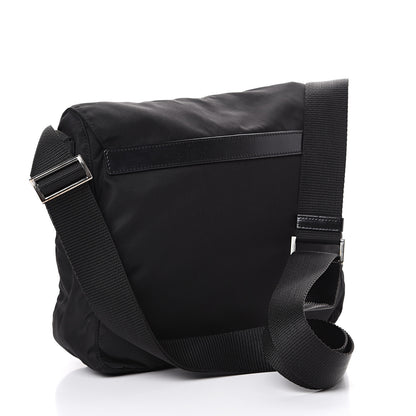 Prada Tessuto Nylon Single Buckle Messenger Bag Black 2 of 13