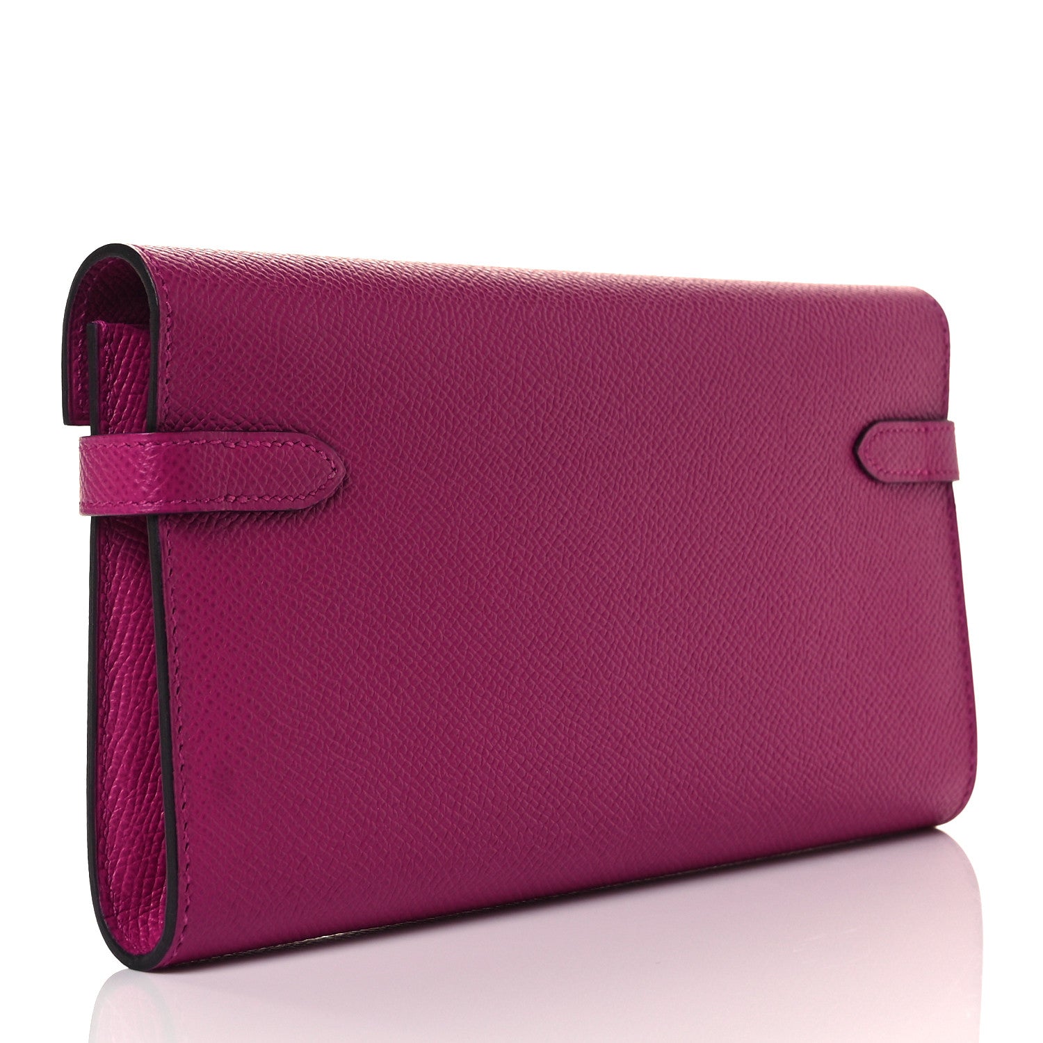 Hermes Epsom Kelly Longue Wallet Rose Pourpre 6 of 16