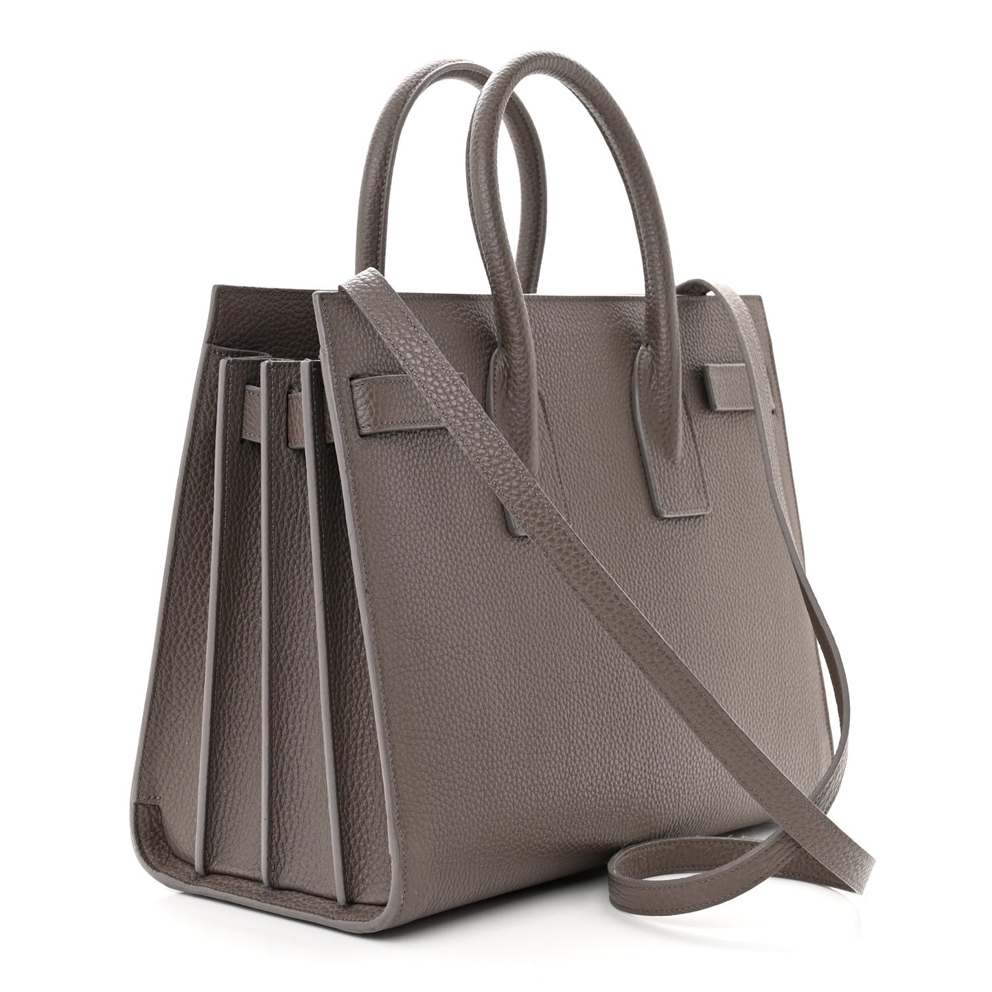 Grained Calfskin Small Sac De Jour Fog