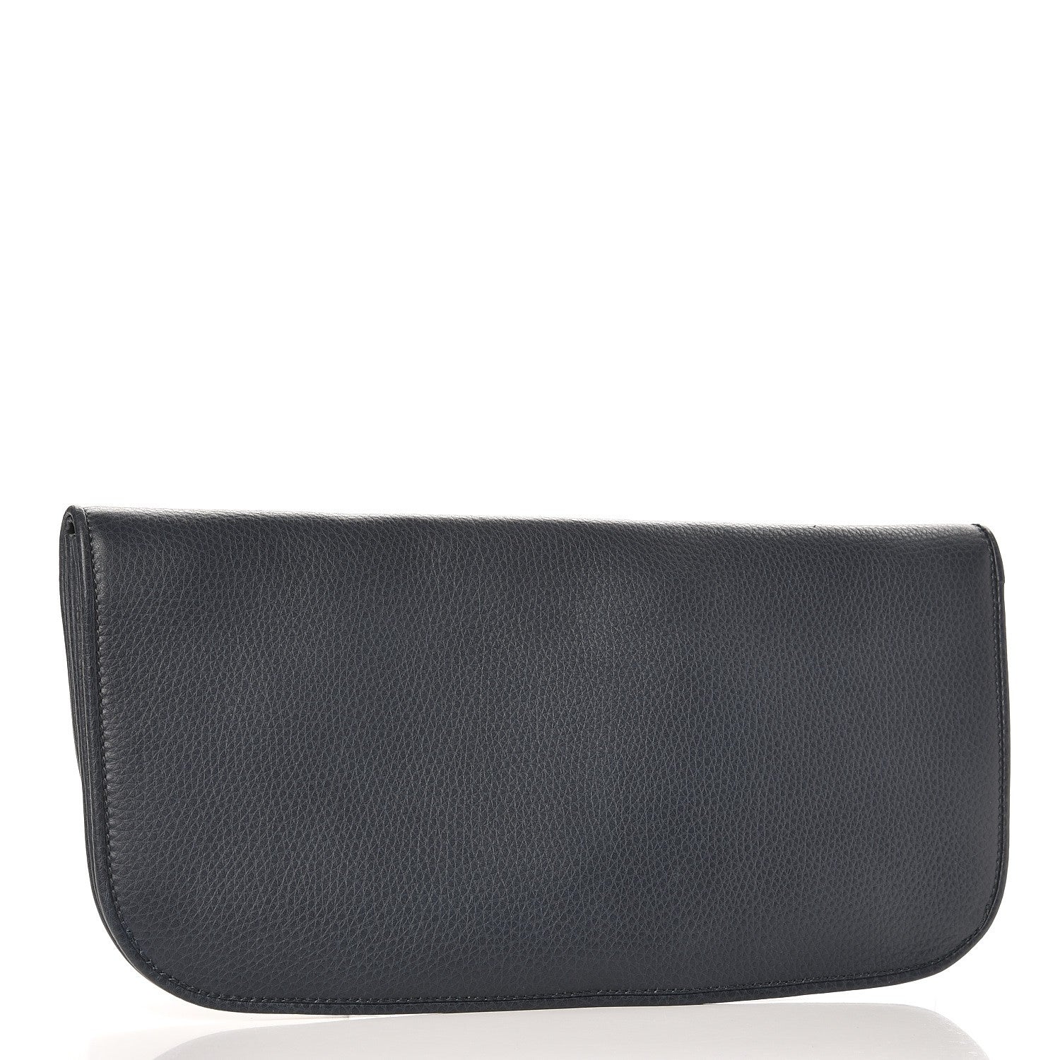 Gucci Pebbled Calfskin 1973 Continental Clutch Blue 3 of 7