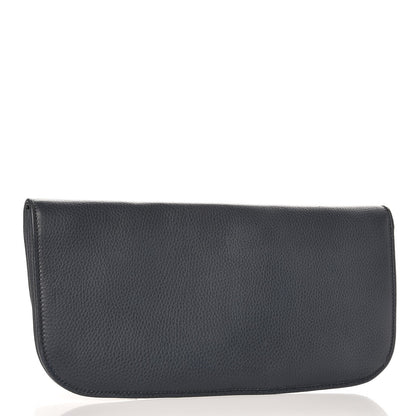 Gucci Pebbled Calfskin 1973 Continental Clutch Blue 3 of 7