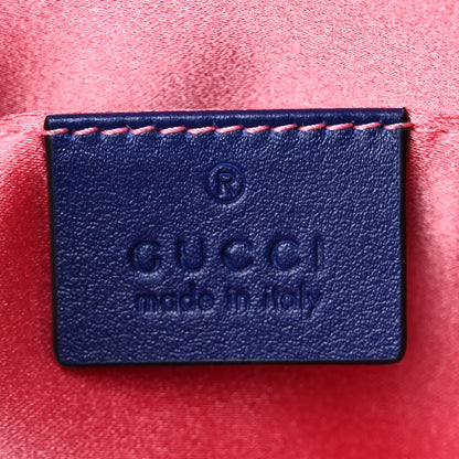 Gucci Velvet Matelasse GG Marmont Belt Bag 75 30 Cobalt Blue 5 of 12