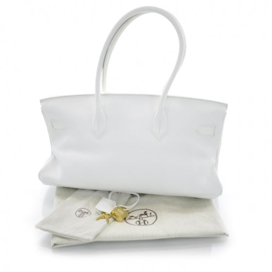 Taurillon Clemence JPG Shoulder Birkin II 42 White