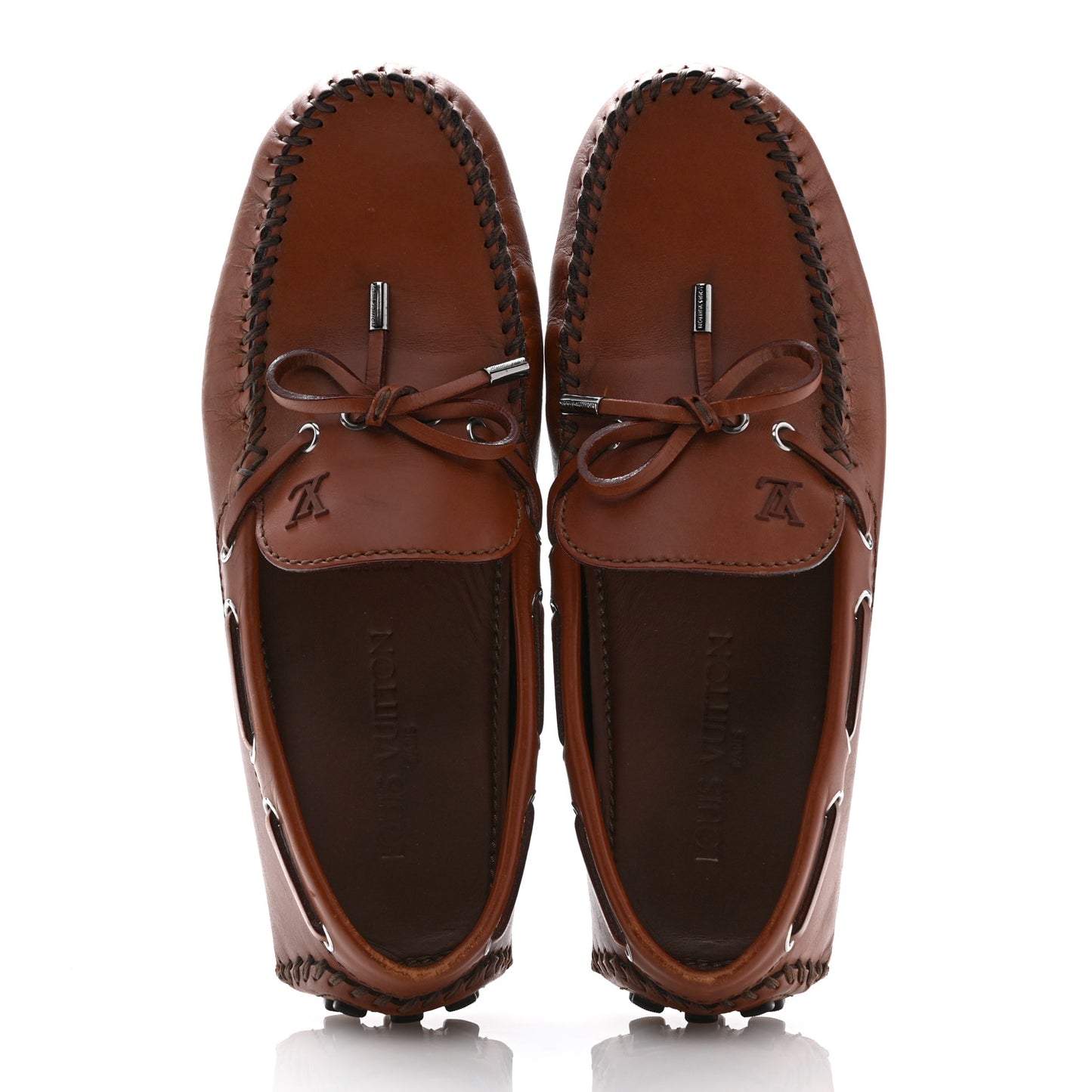 Calfskin Mens Arizona Car Shoe Moccasin Loafers 8 Brown